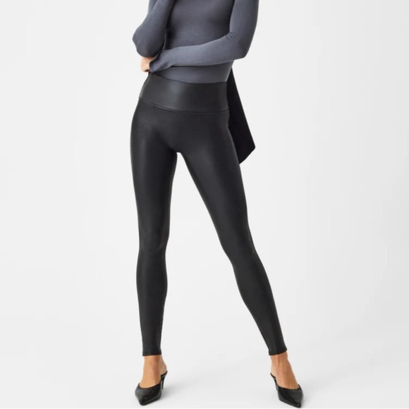 SPANX Faux Leather Leggings - Picture 1 of 8